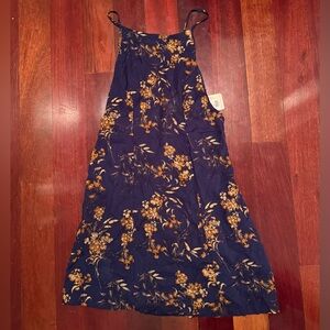 NWT free people floral navy blue mini dress